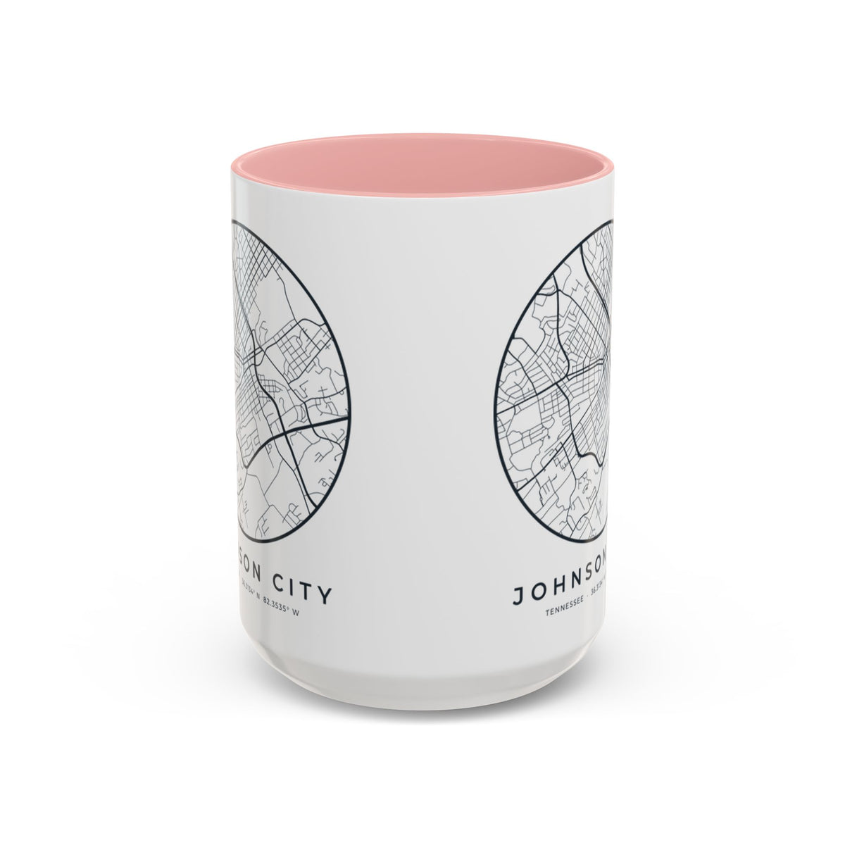 Johnson City Street Map Accent Mug