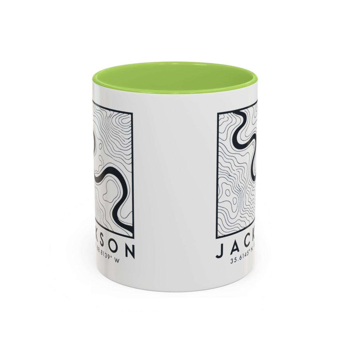 Jackson Topo Map Accent Mug