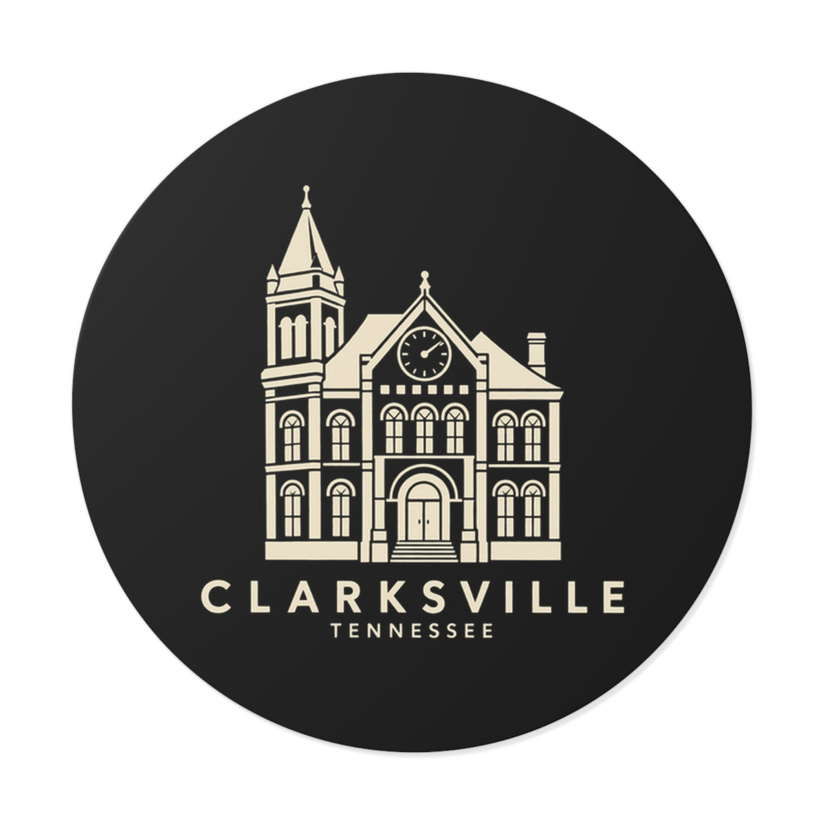 Clarksville Customs House Sticker (Black)