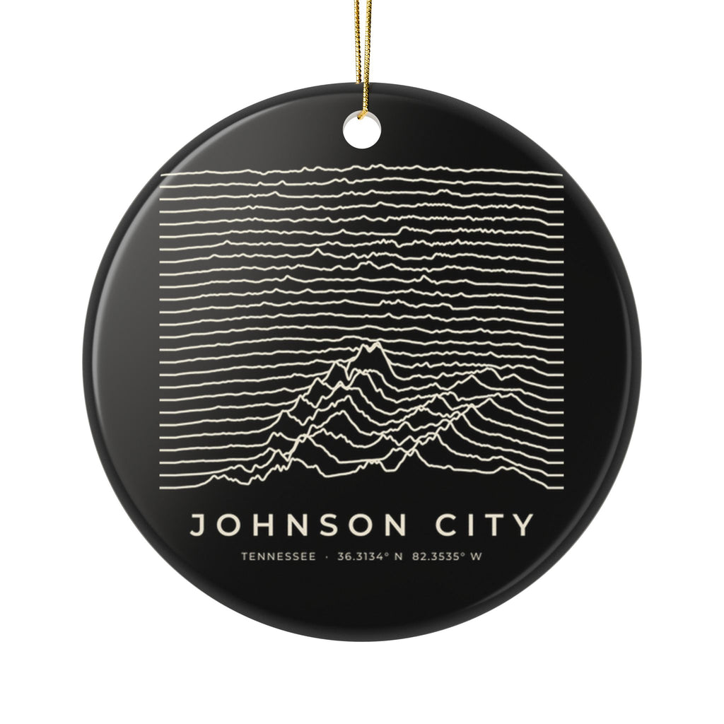 Johnson City Ridgeline Ornament (Black)