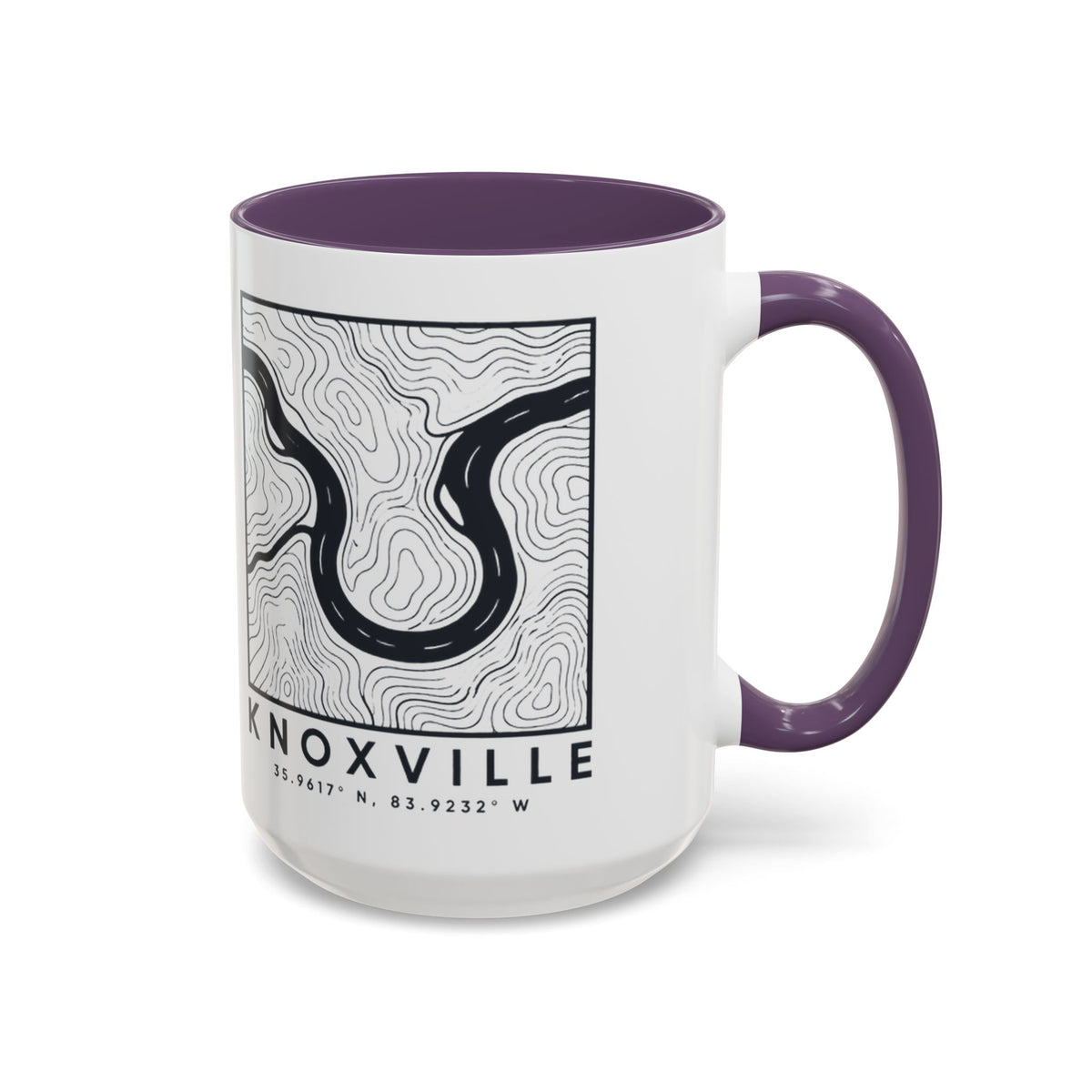Knoxville Topo Map Accent Mug