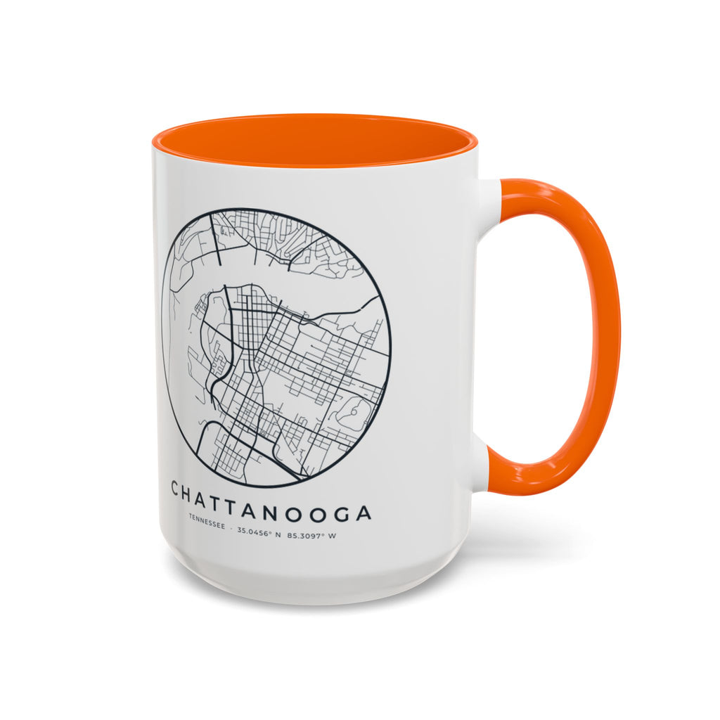 Chattanooga Street Map Accent Mug