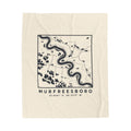 Murfreesboro Topo Map Blanket