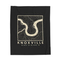 Knoxville Topo Map Blanket (Black)