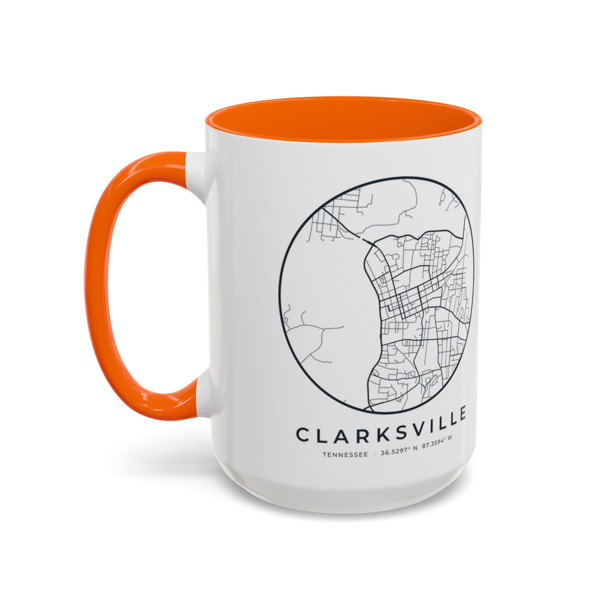 Clarksville Street Map Accent Mug