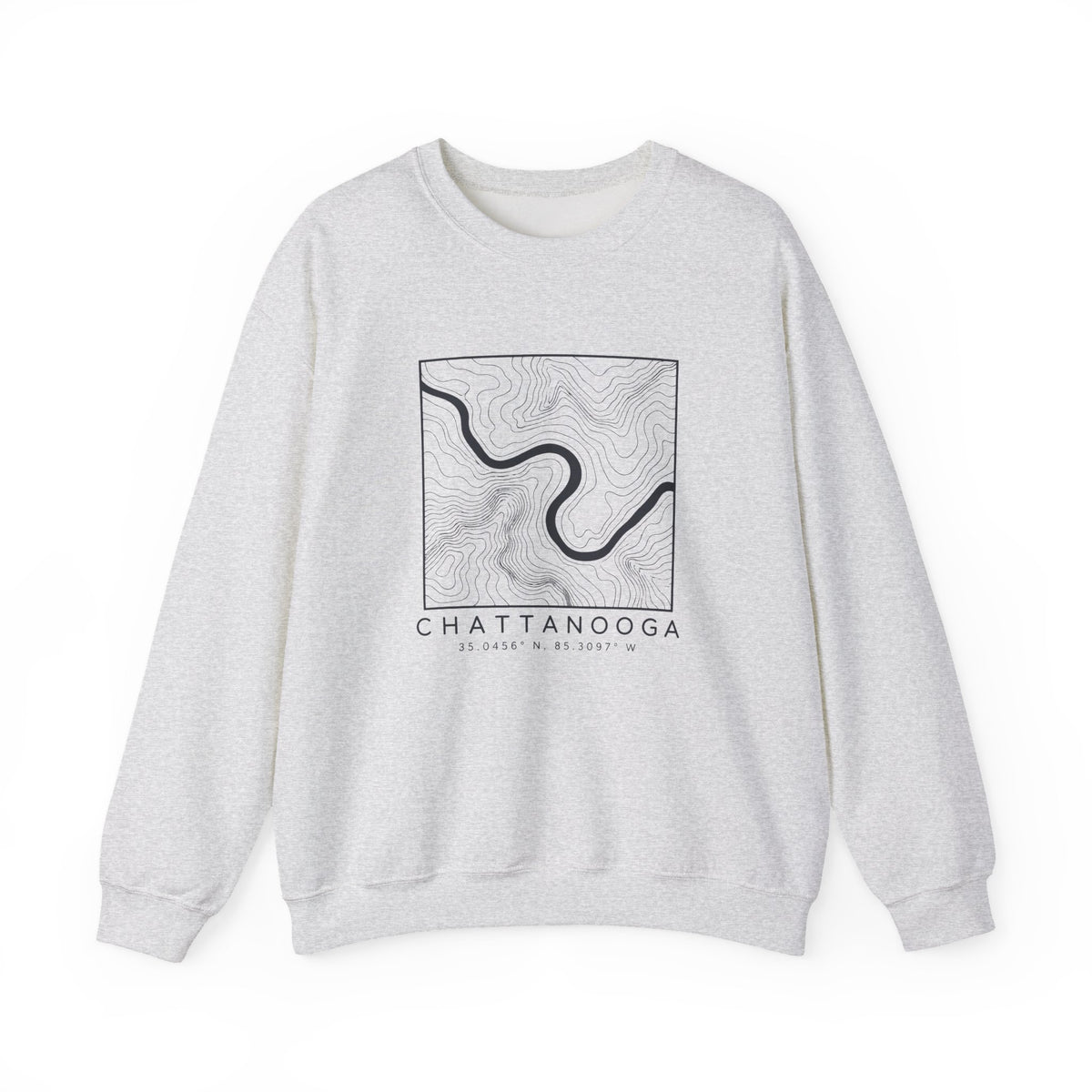 Chattanooga Topo Map Crewneck Sweatshirt