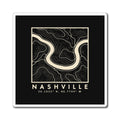 Nashville Topo Map Magnet (Black)