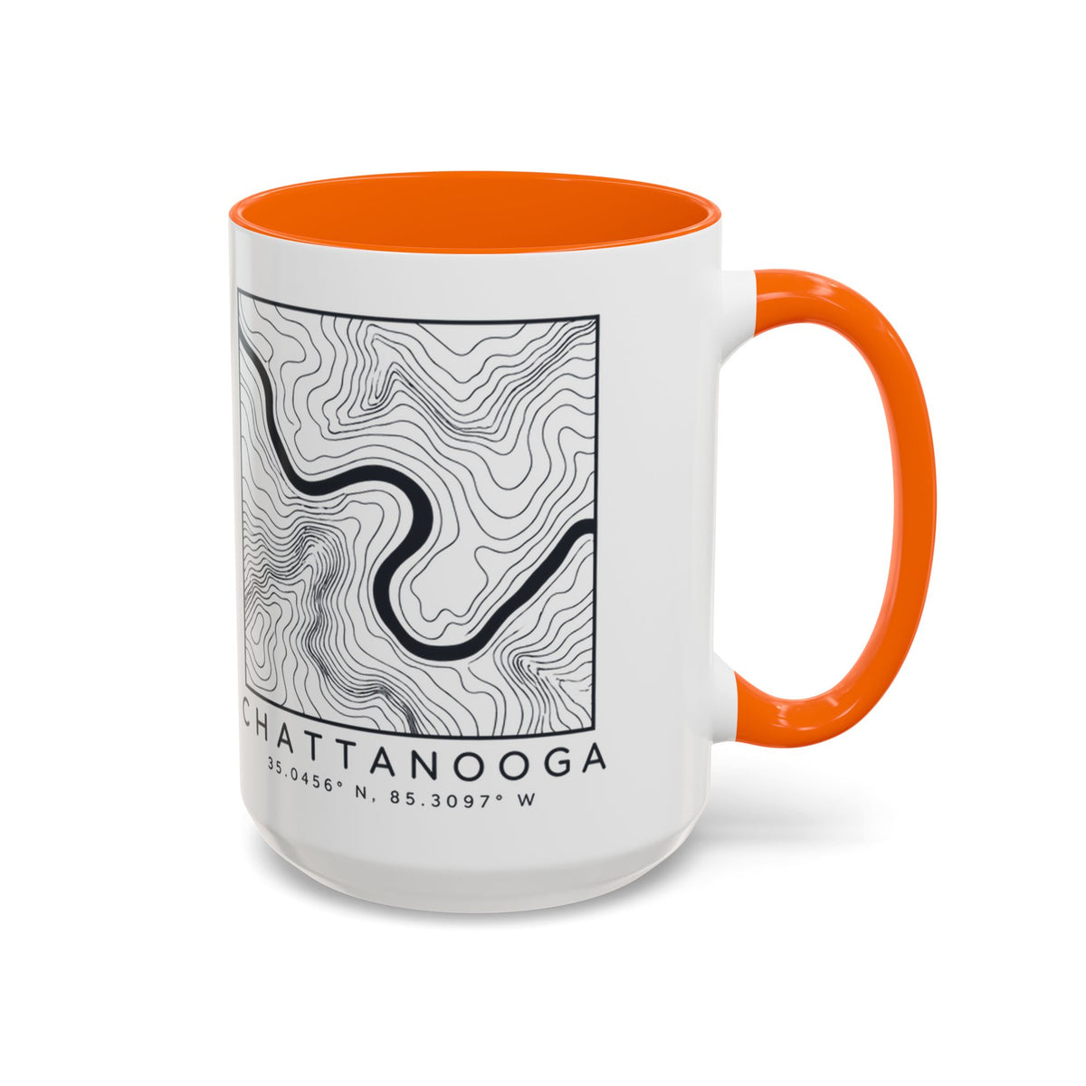 Chattanooga Topo Map Accent Mug