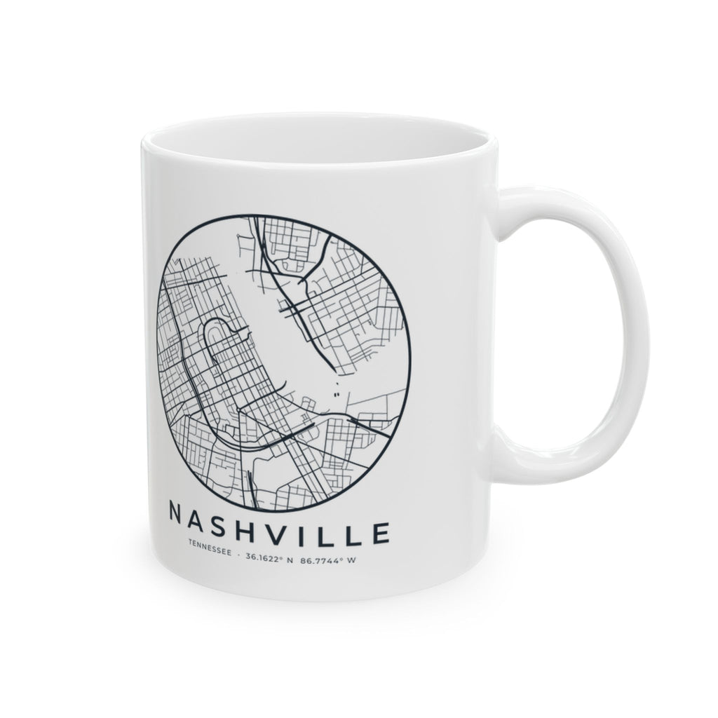 Nashville Street Map Mug