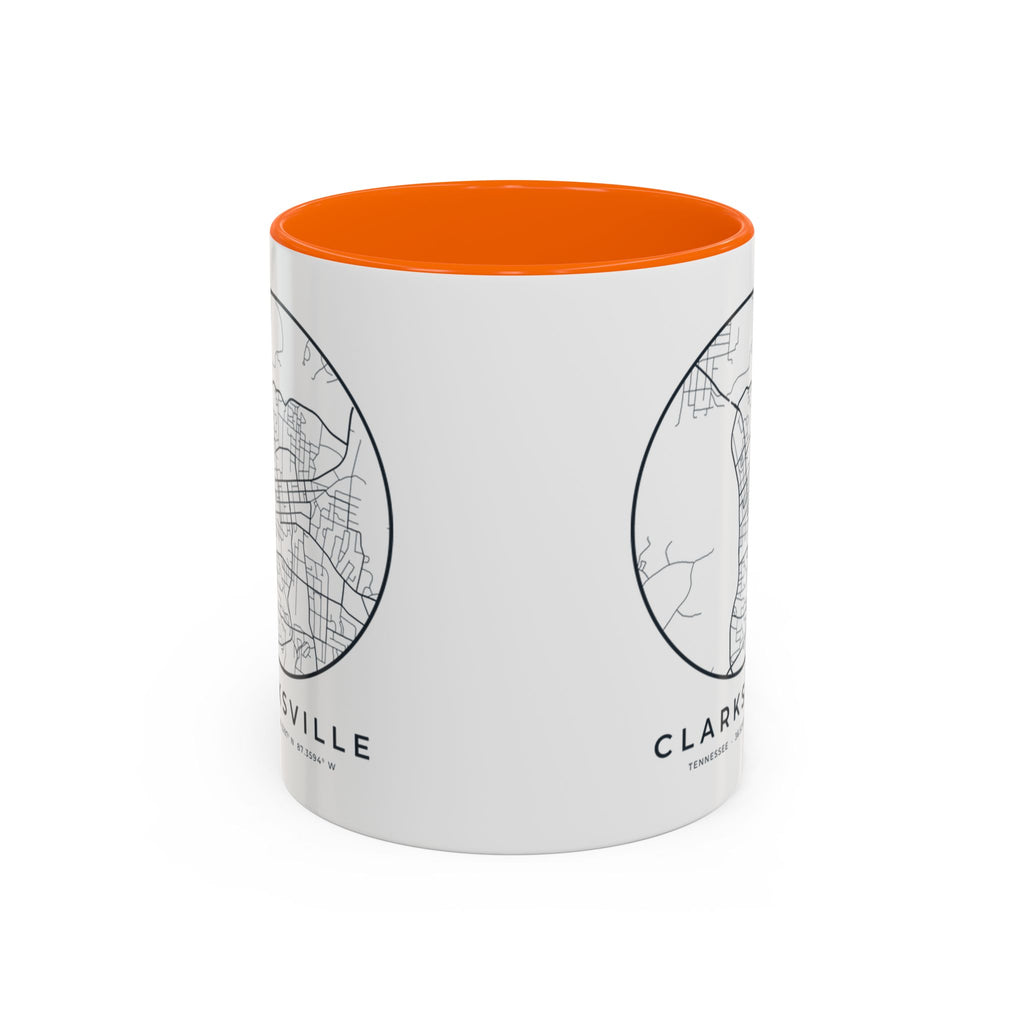 Clarksville Street Map Accent Mug