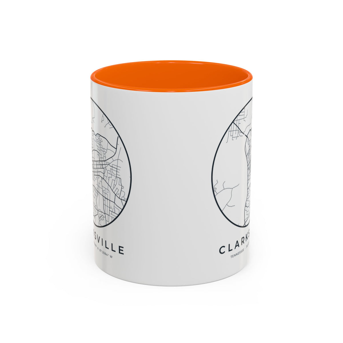 Clarksville Street Map Accent Mug