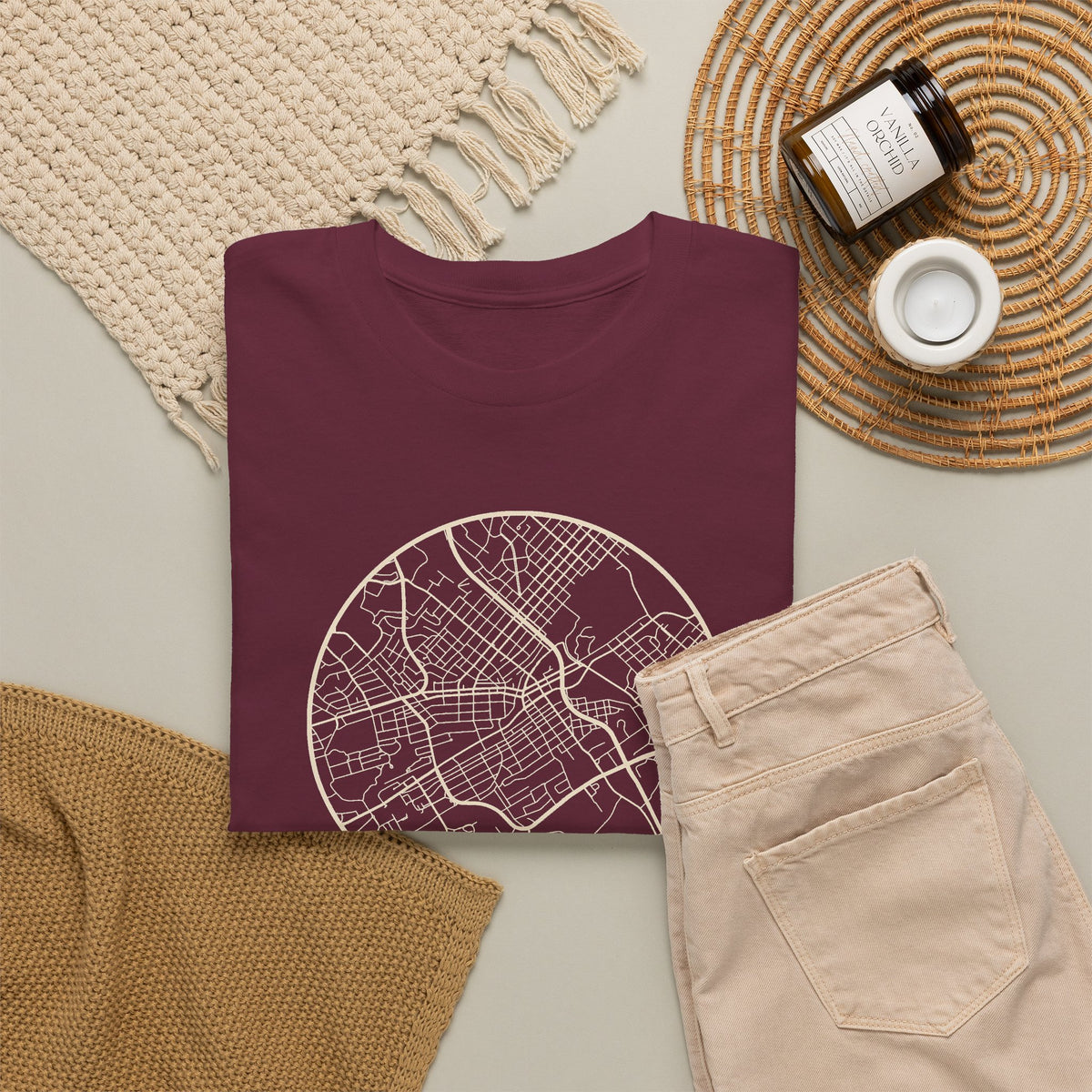Johnson City Street Map T-Shirt