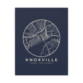 Knoxville Street Map Canvas Print (Navy)