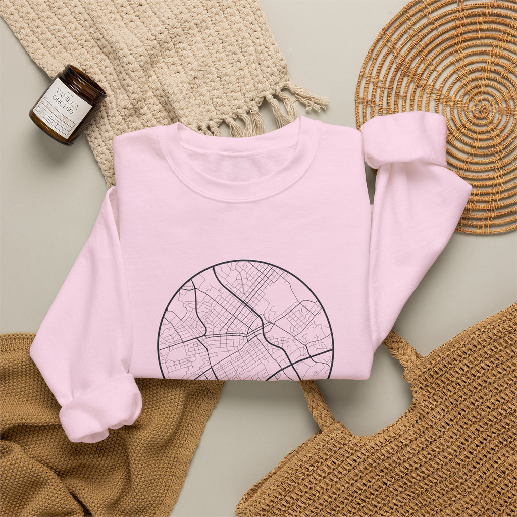 Johnson City Street Map Crewneck Sweatshirt