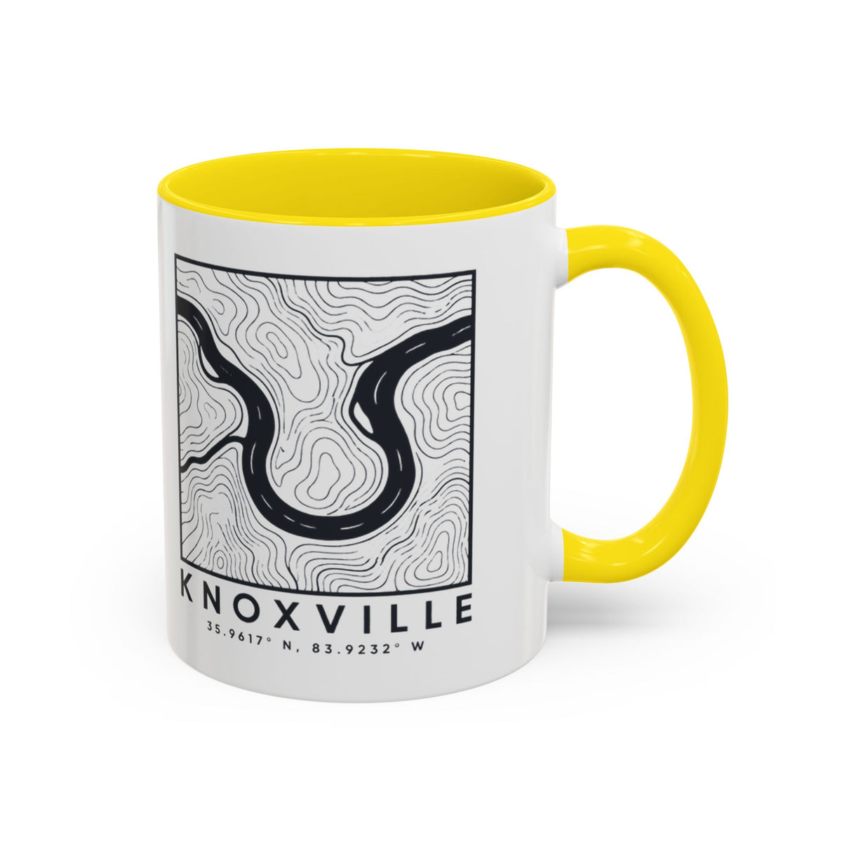 Knoxville Topo Map Accent Mug