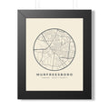 Murfreesboro Street Map Framed Print