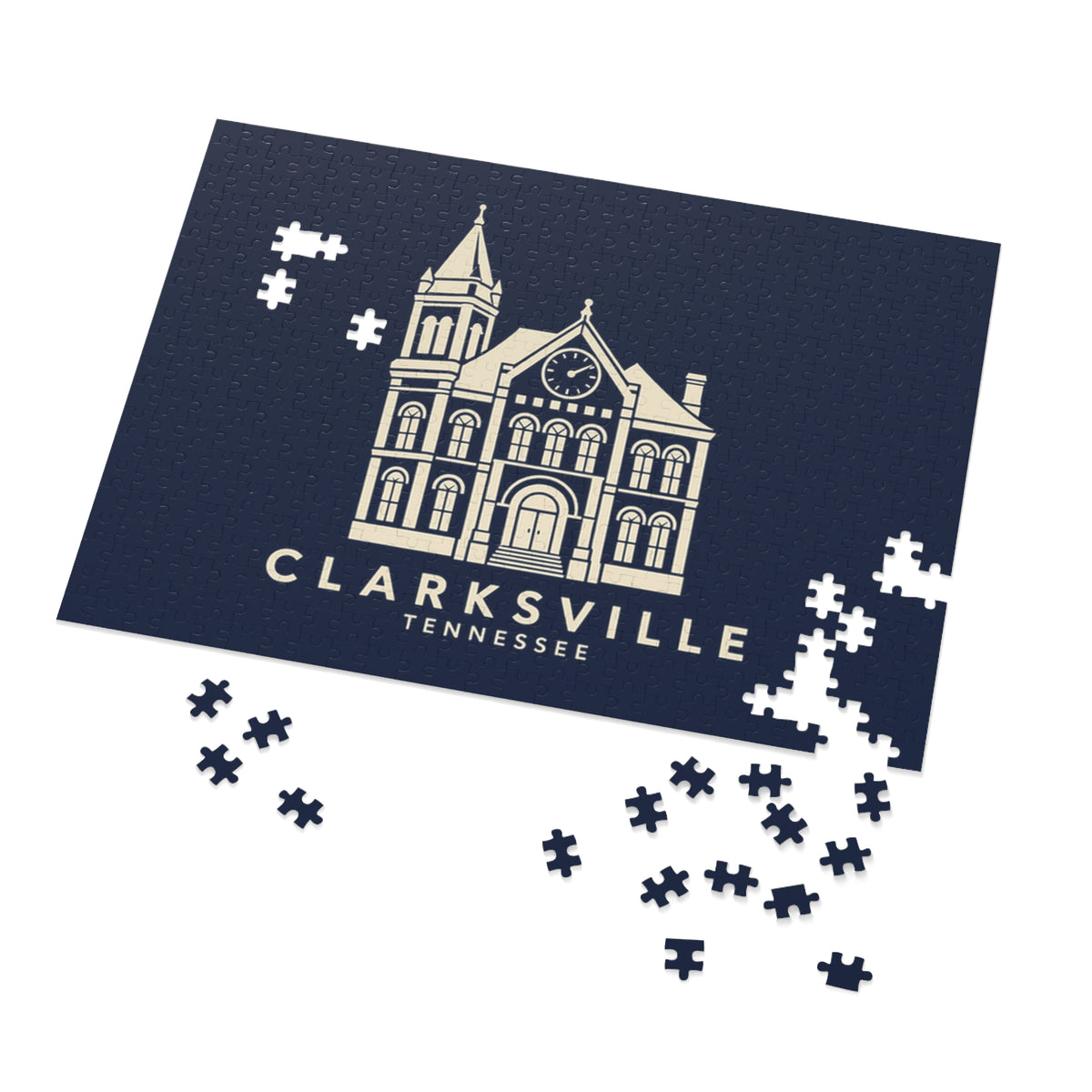 Clarksville Customs House Puzzle (Navy)