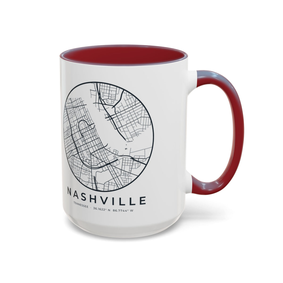 Nashville Street Map Accent Mug