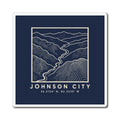 Johnson City Topo Map Magnet (Navy)