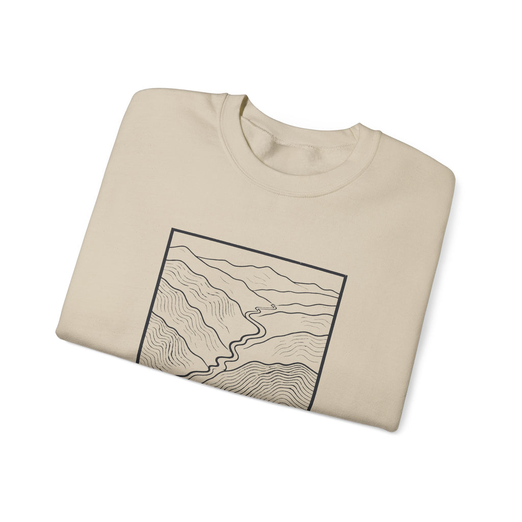 Johnson City Topo Map Crewneck Sweatshirt