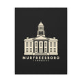 Murfreesboro Rutherford County Courthouse Canvas Print (Black)