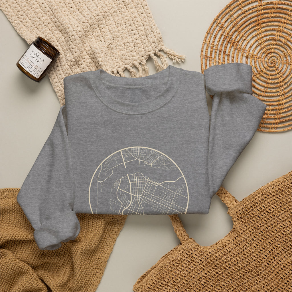 Chattanooga Street Map Crewneck Sweatshirt