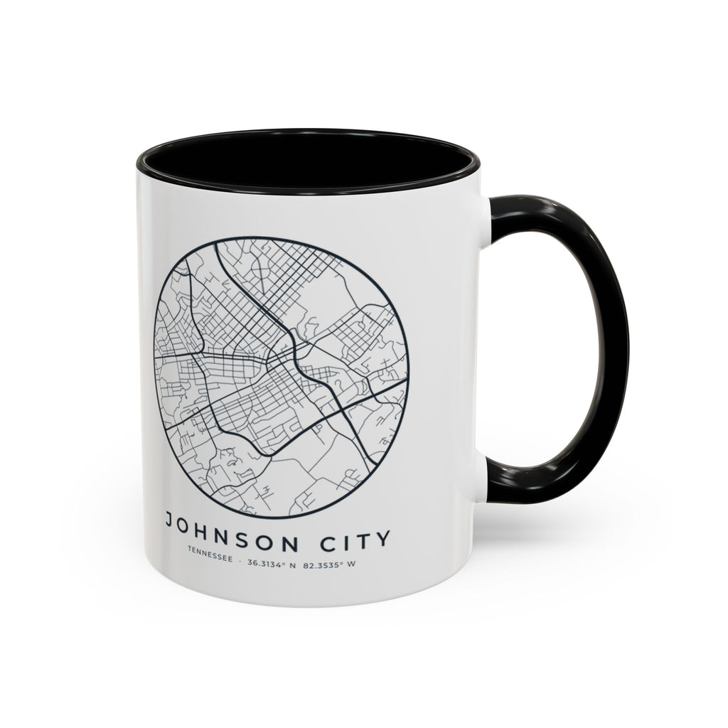Johnson City Street Map Accent Mug