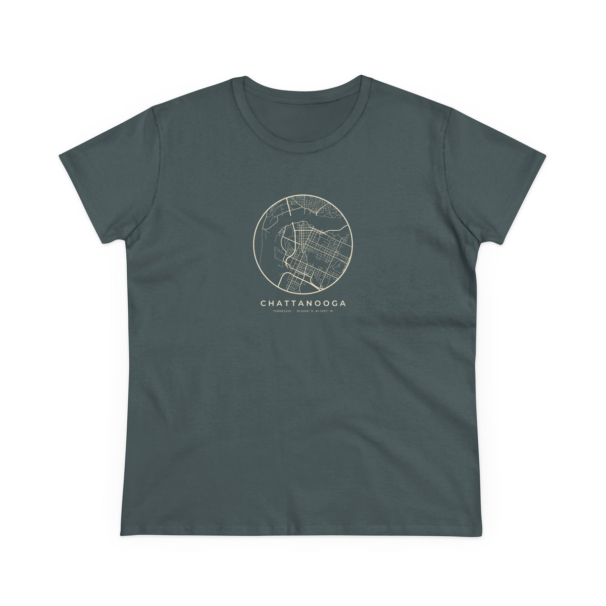 Chattanooga Street Map Women's T-Shirt