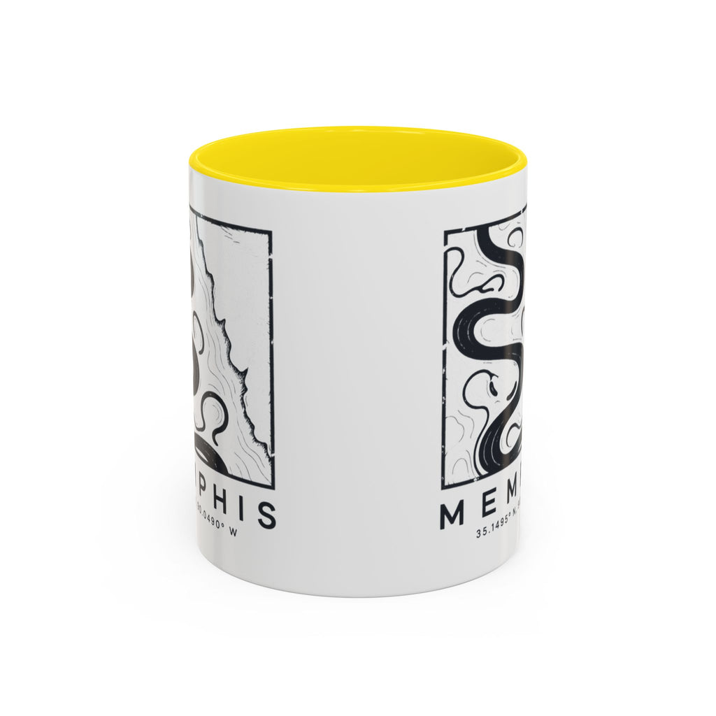 Memphis Topo Map Accent Mug