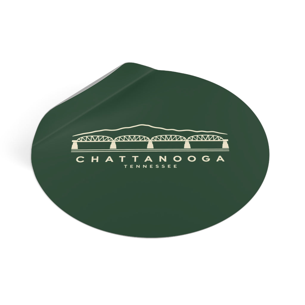 Chattanooga Walnut Street Bridge Sticker (Forest Green)