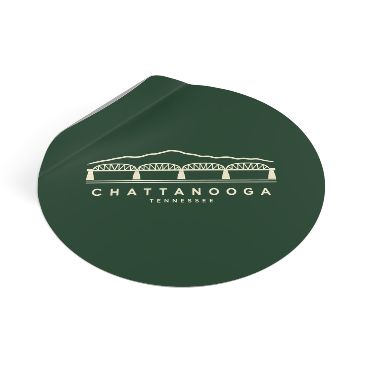Chattanooga Walnut Street Bridge Sticker (Forest Green)