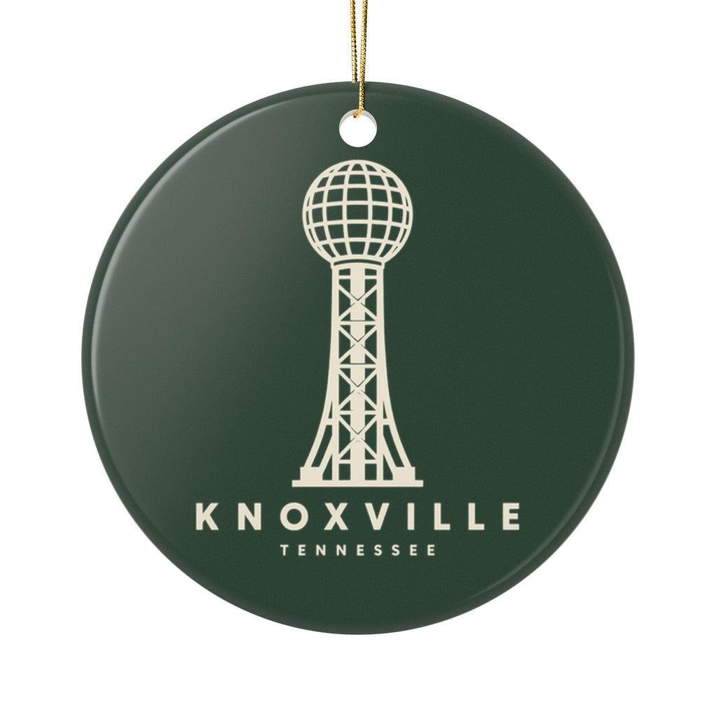 Knoxville Sunsphere Ornament (Forest Green)