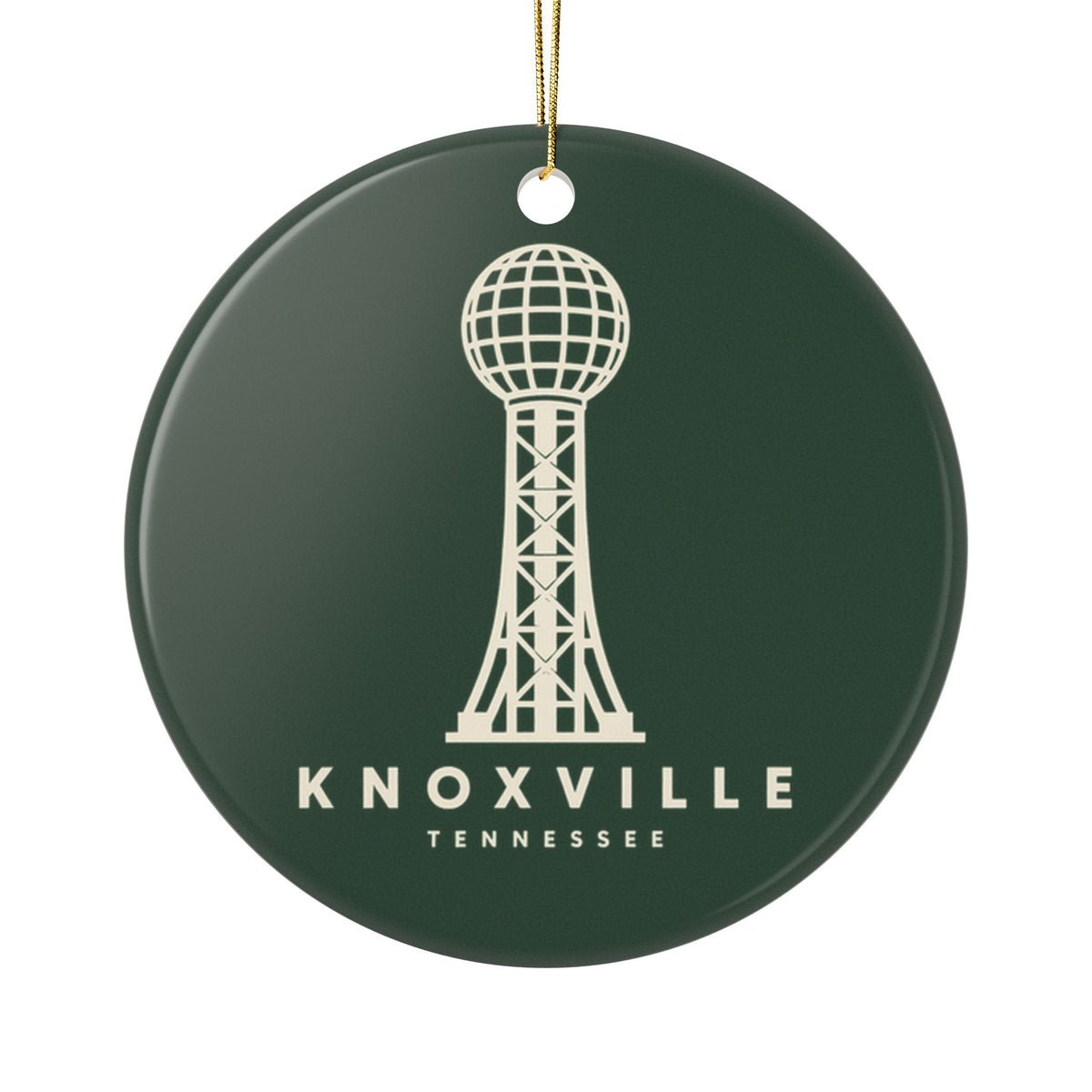 Knoxville Sunsphere Ornament (Forest Green)