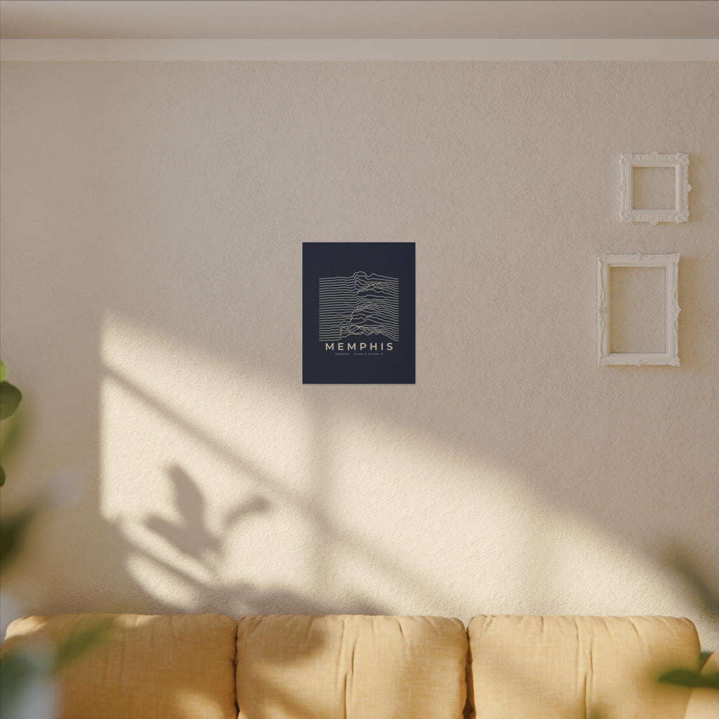 Memphis Ridgeline Canvas Print (Navy)