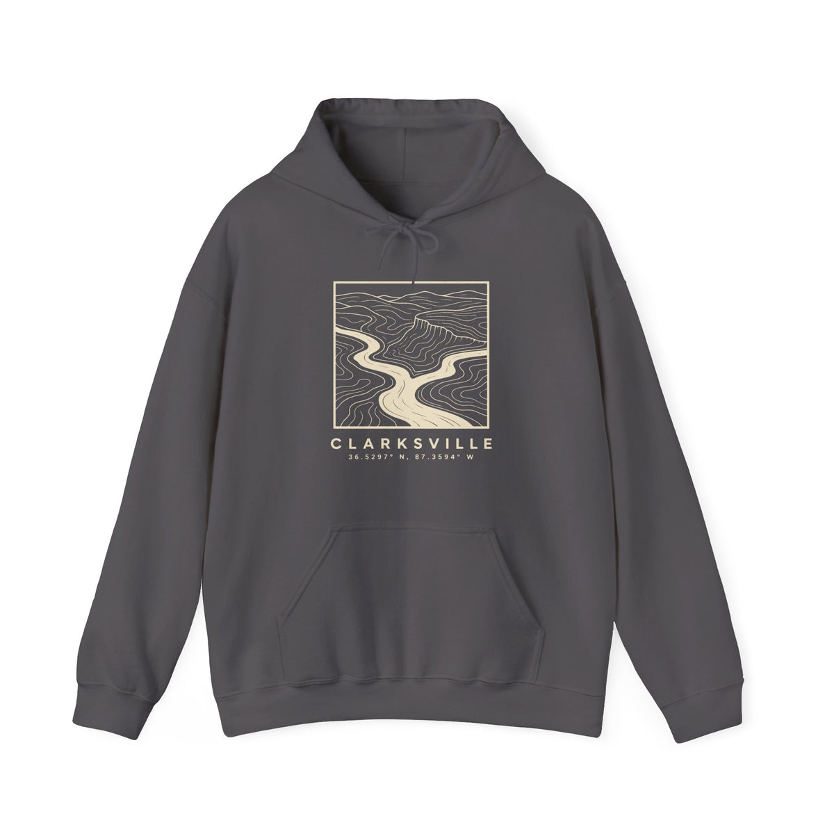 Clarksville Topo Map Hoodie