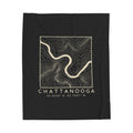 Chattanooga Topo Map Blanket (Black)