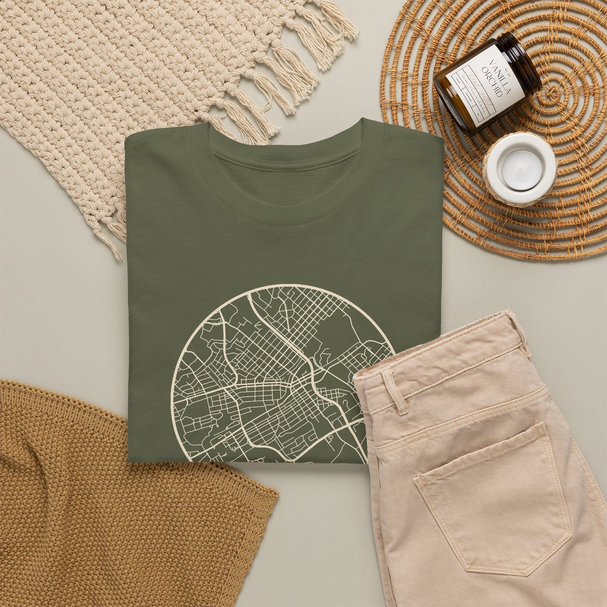Johnson City Street Map T-Shirt