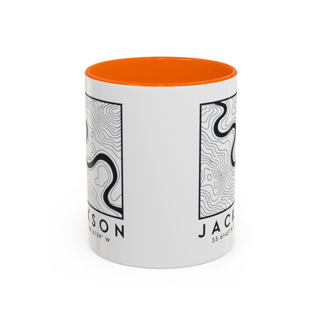 Jackson Topo Map Accent Mug