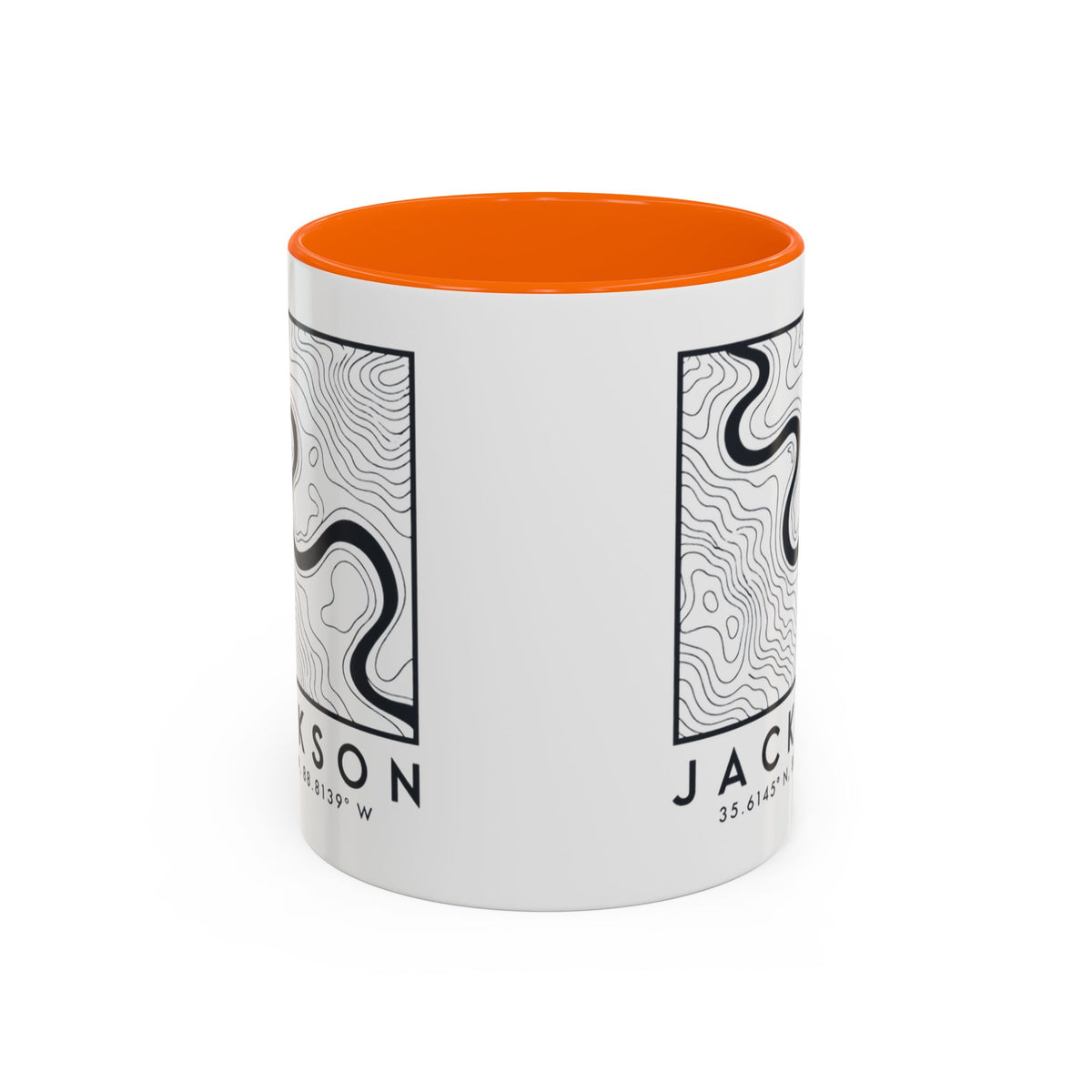 Jackson Topo Map Accent Mug