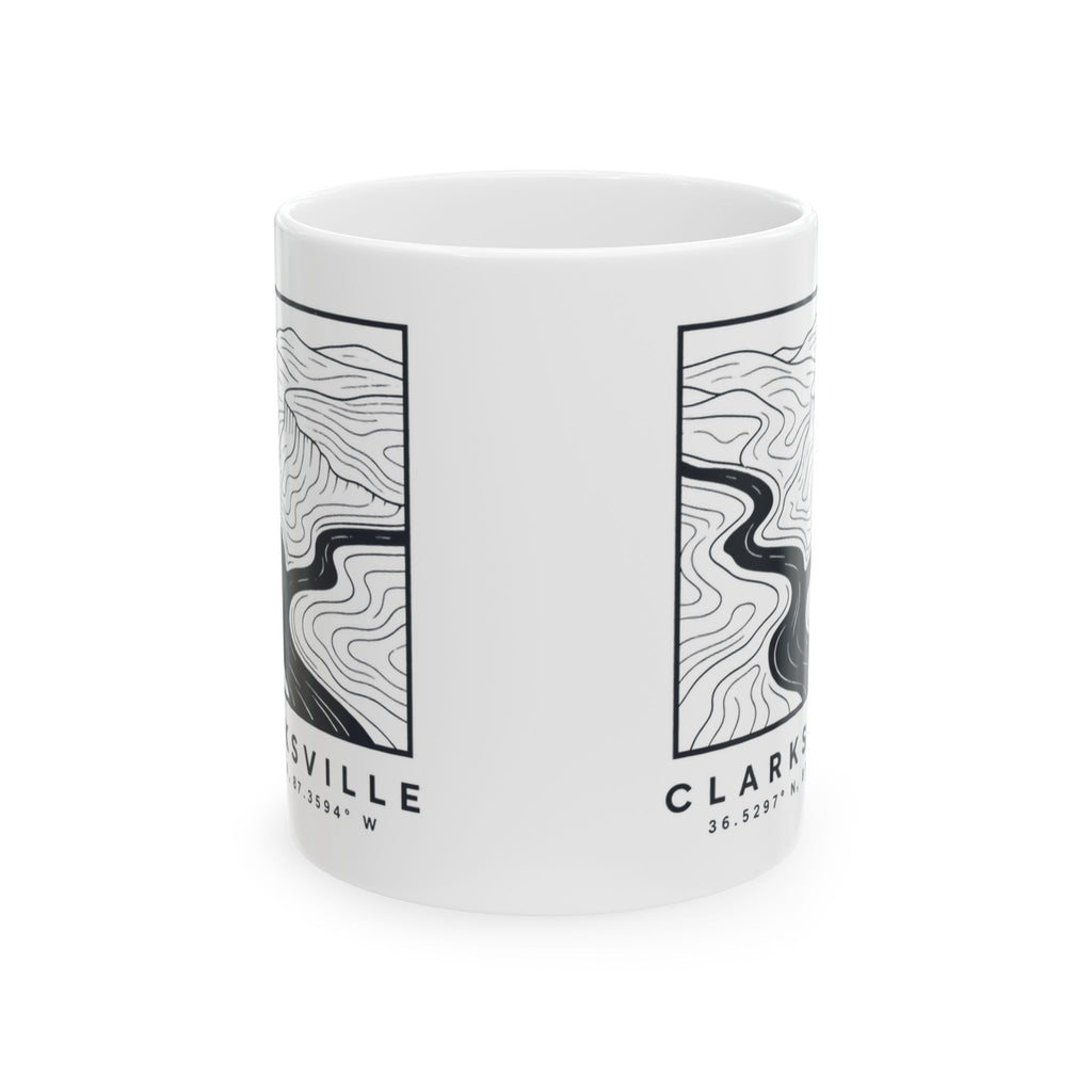 Clarksville Topo Map Mug