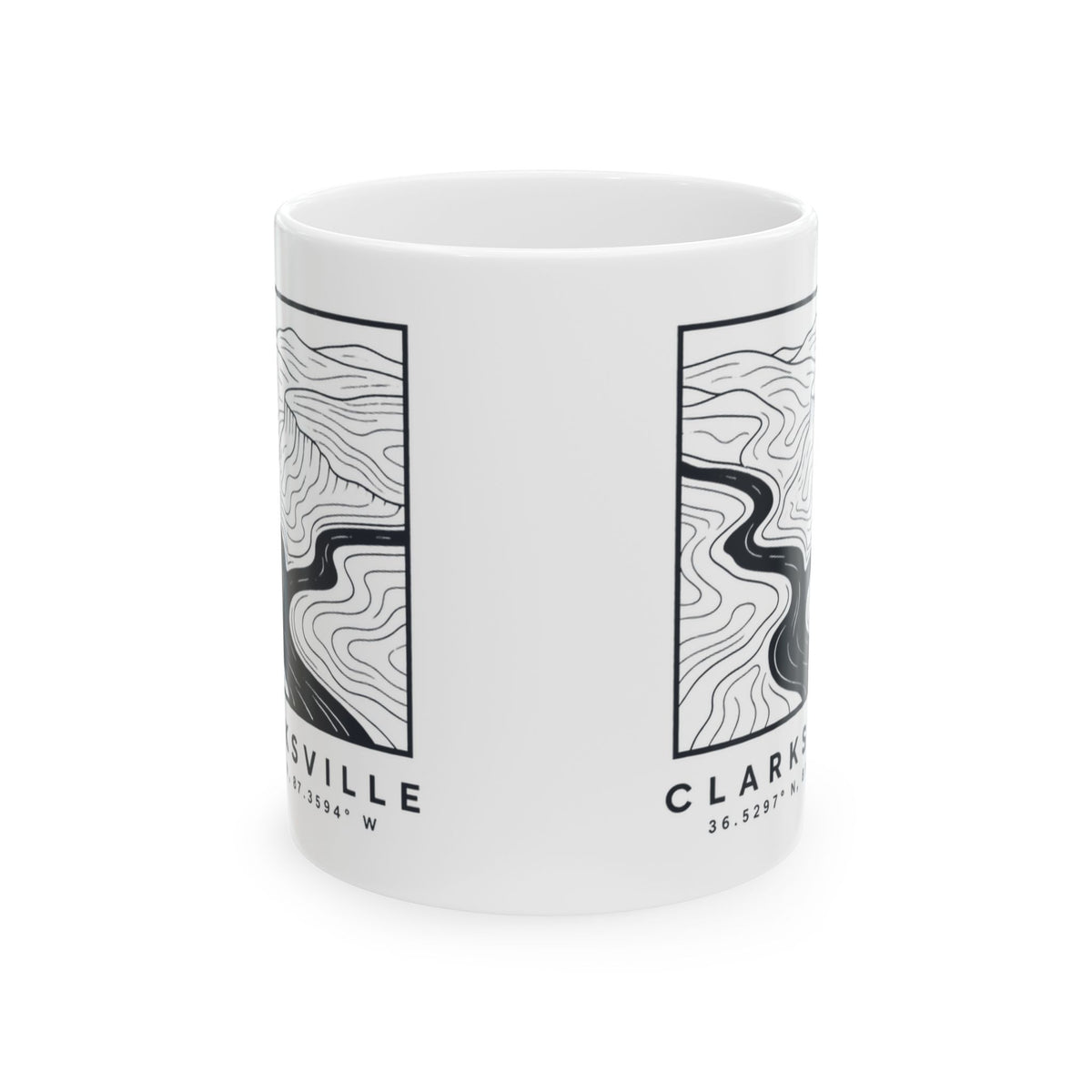 Clarksville Topo Map Mug