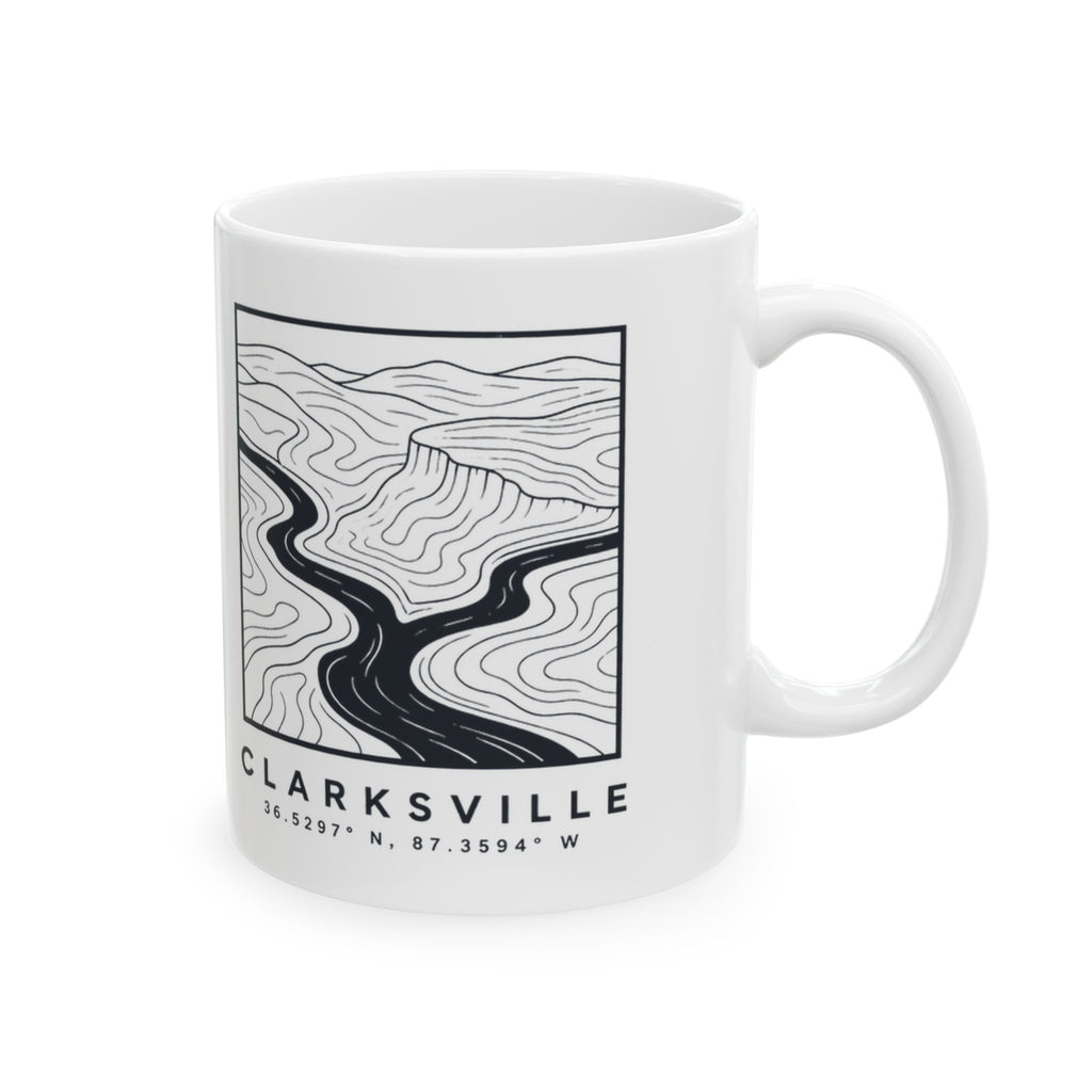 Clarksville Topo Map Mug