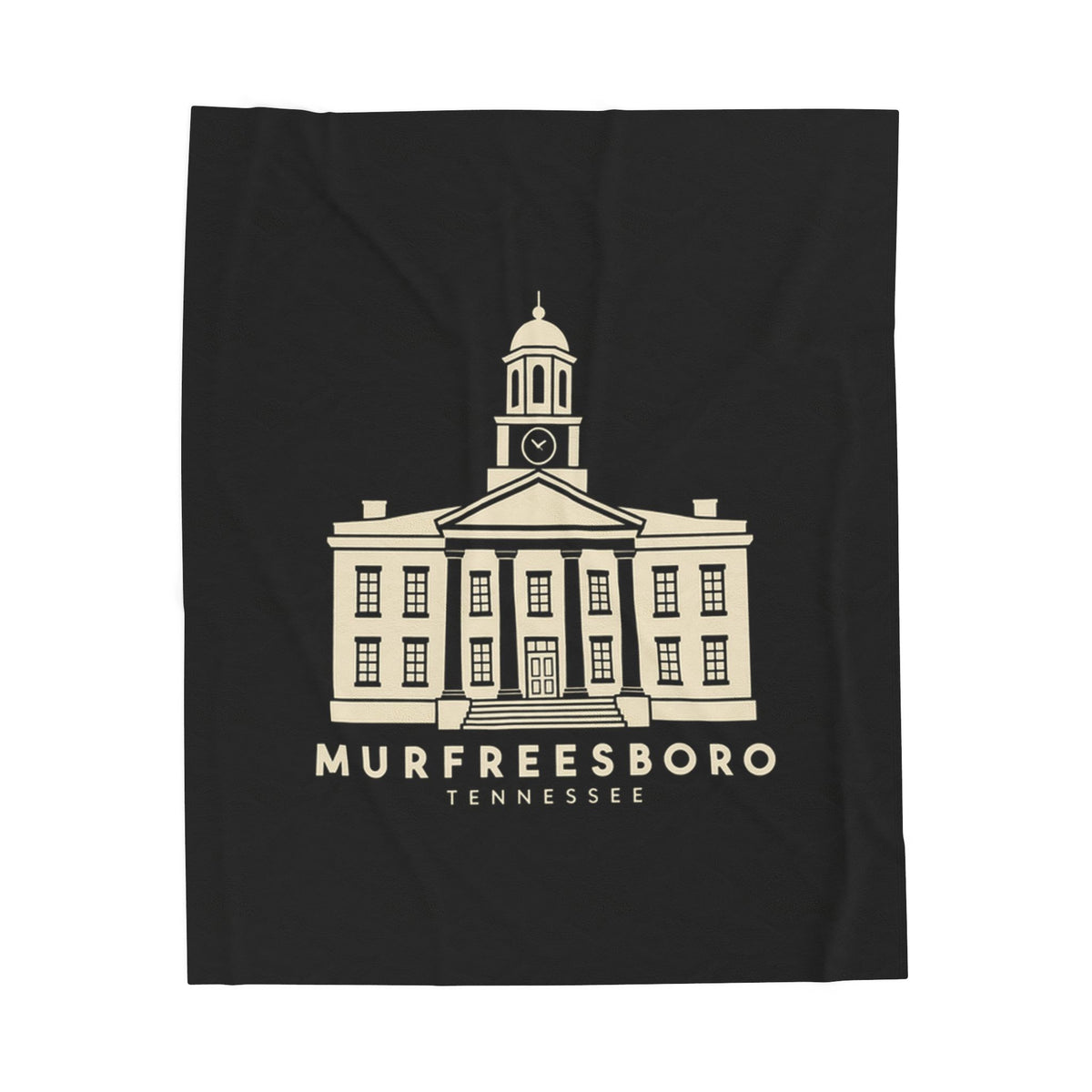 Murfreesboro Rutherford County Courthouse Blanket (Black)