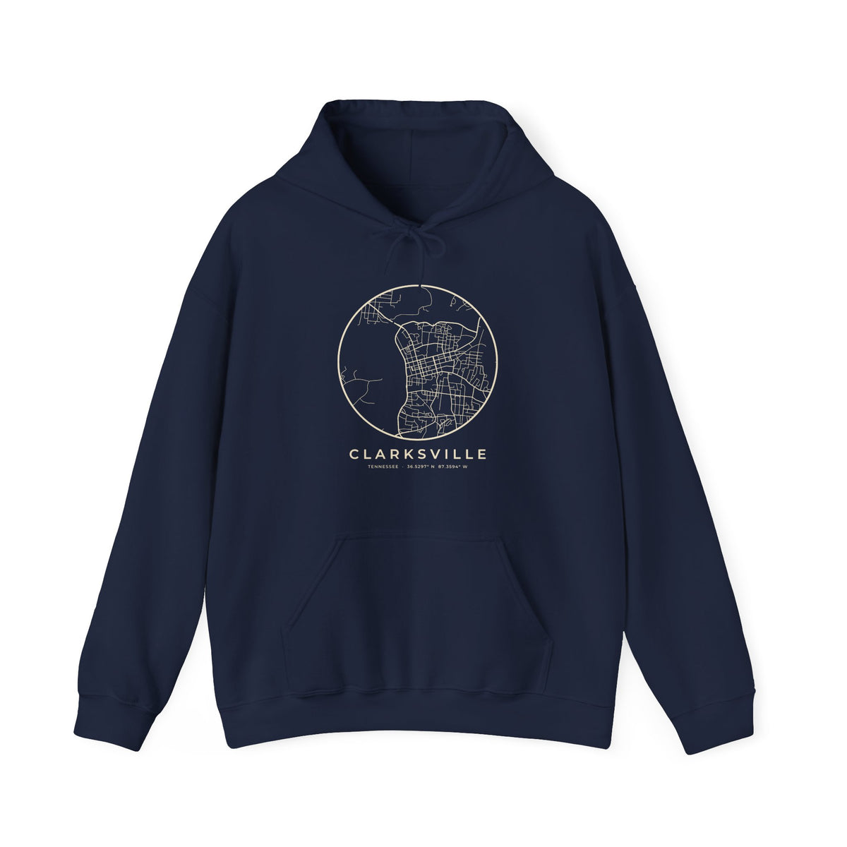 Clarksville Street Map Hoodie
