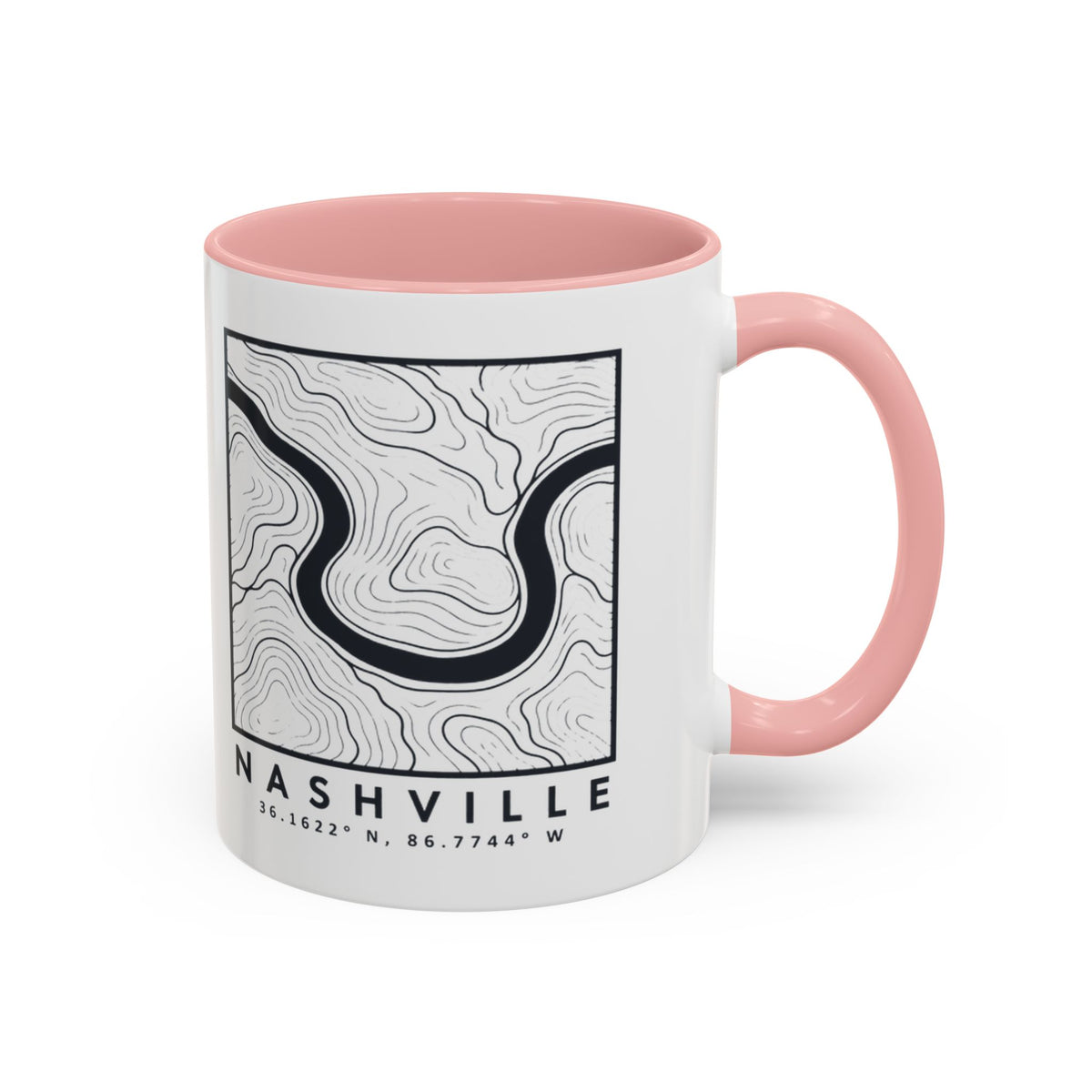 Nashville Topo Map Accent Mug