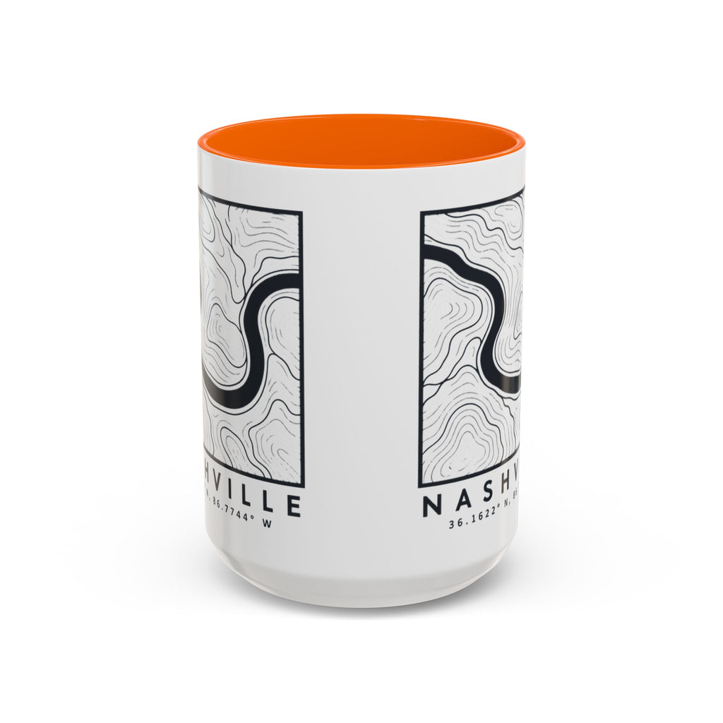 Nashville Topo Map Accent Mug