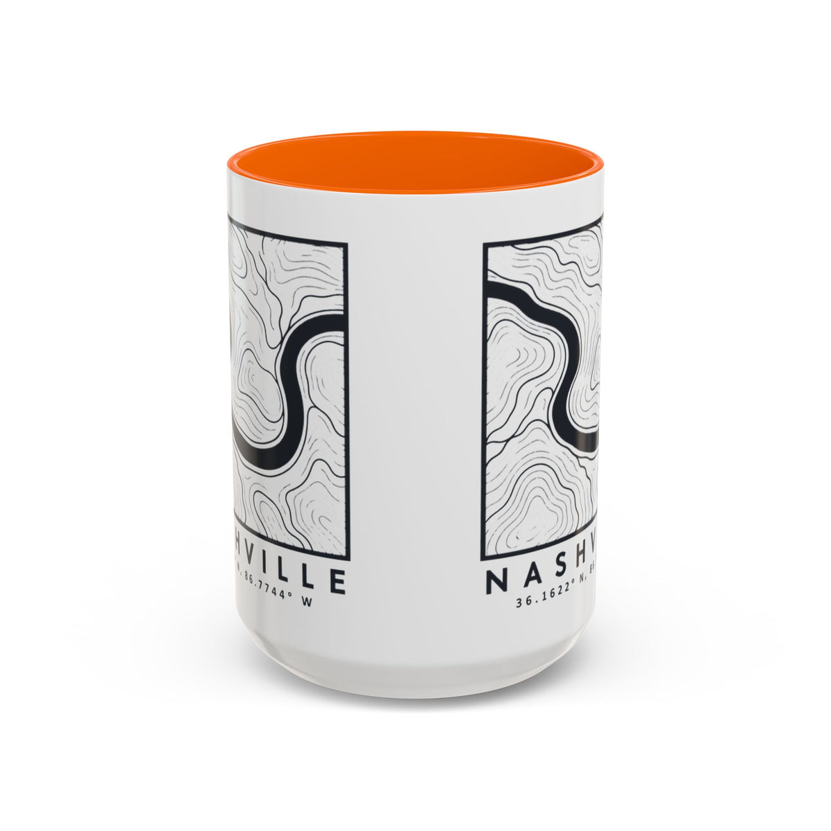 Nashville Topo Map Accent Mug