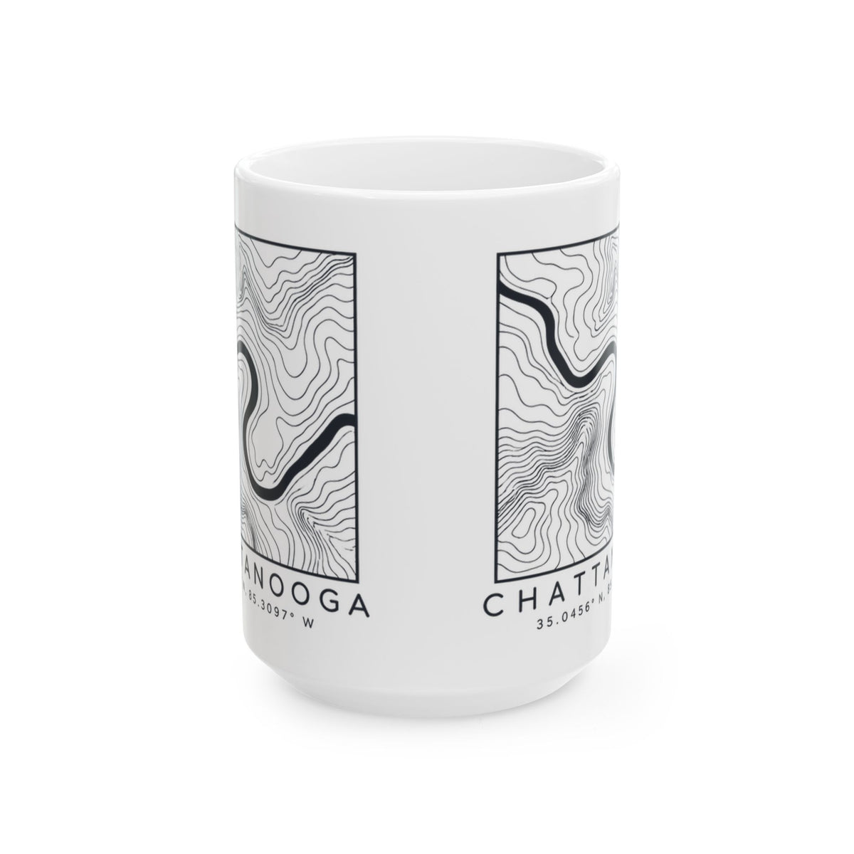 Chattanooga Topo Map Mug