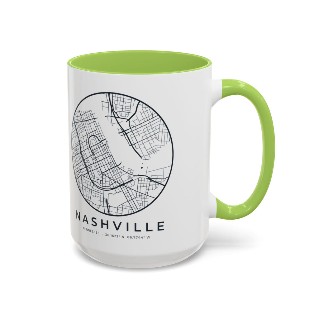 Nashville Street Map Accent Mug