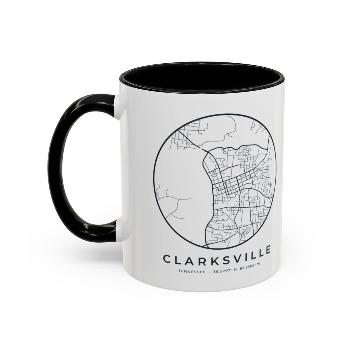 Clarksville Street Map Accent Mug